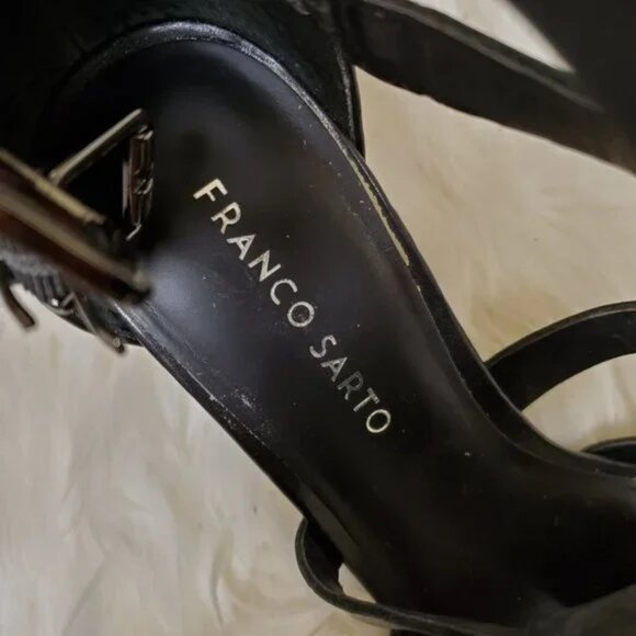 Franco Sarto Jayda Strappy Buckle Heeled Sandals SZ 8 - Picture 10 of 12